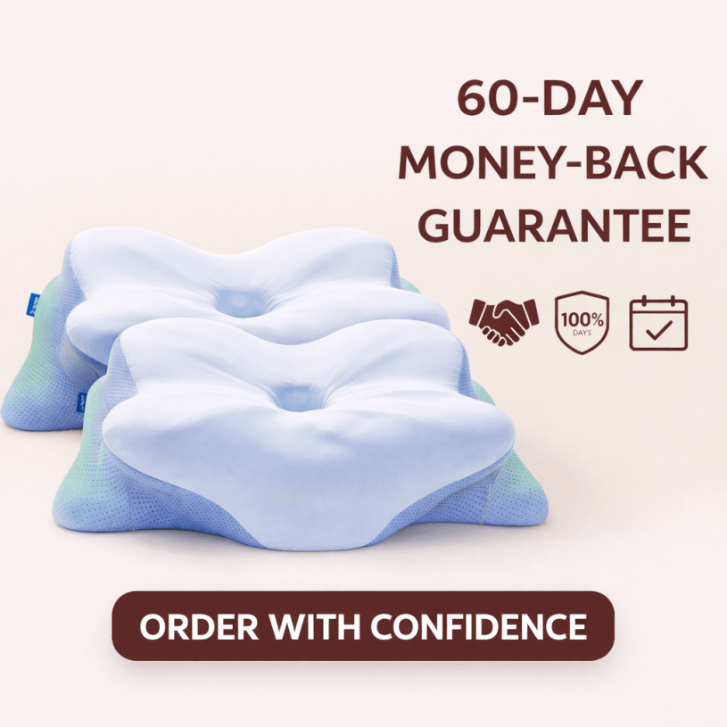 Derila Ergo Pillow Money Back Guarantee Badge - Try Derila Ergo Pillow